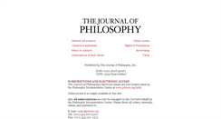 Desktop Screenshot of journalofphilosophy.org